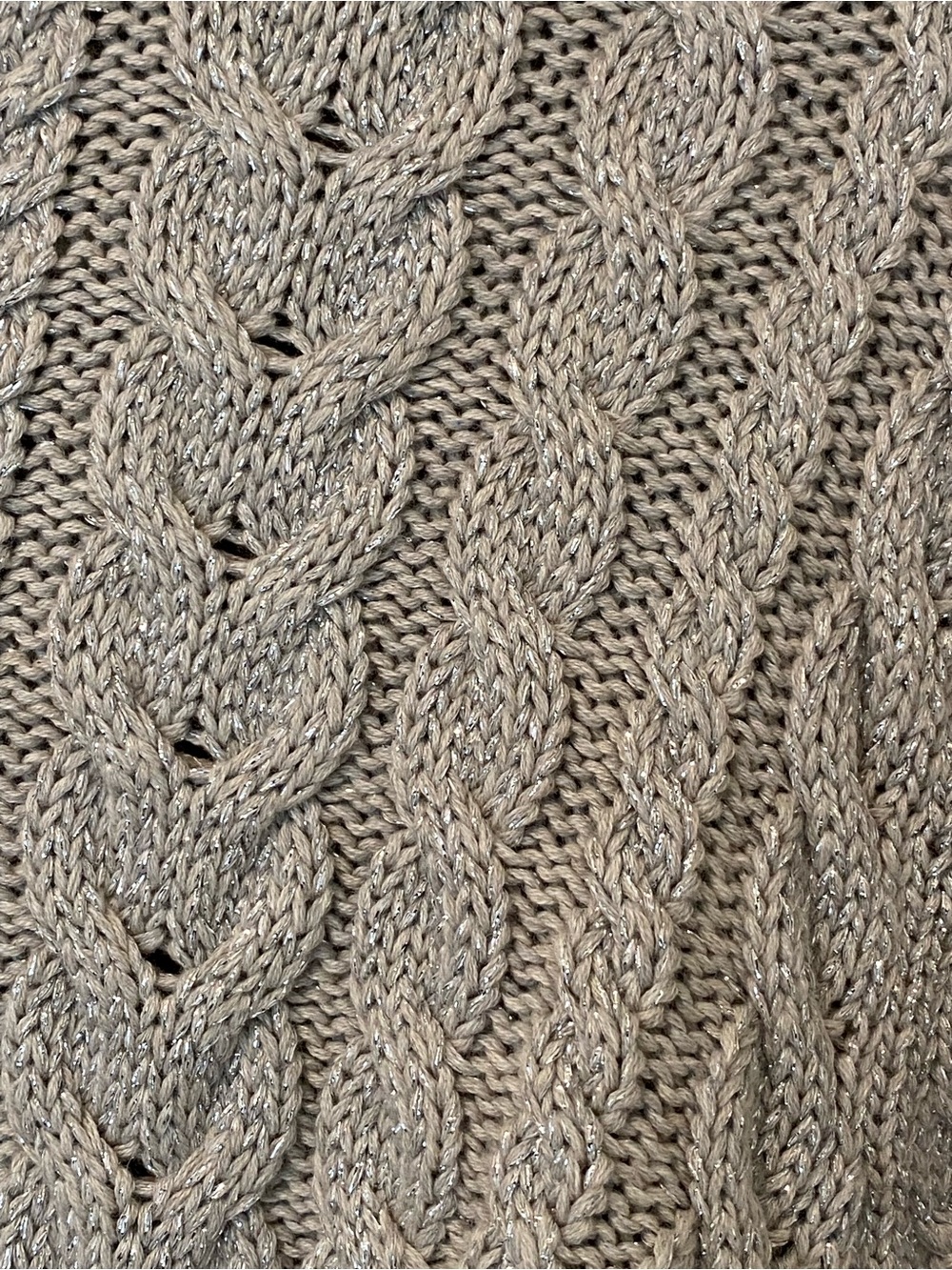 NWT Ralph Lauren Metallic Cable Knit Turtleneck Sweater L - Picture 5 of 9